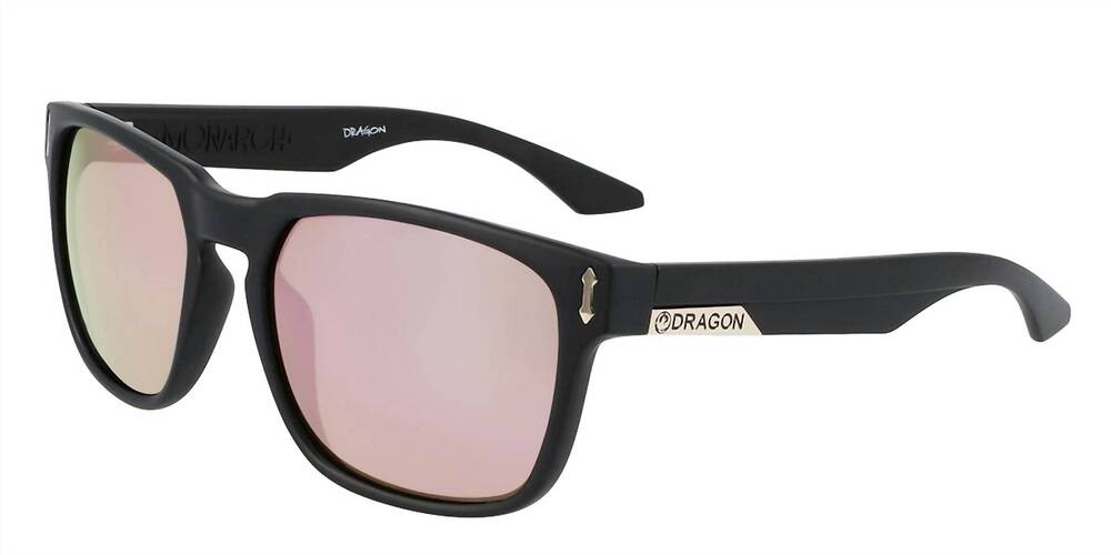 NEW DRAGON ALLIANCE unisex monarch sunglasses in matte black/ll rose gold